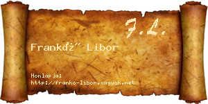 Frankó Libor névjegykártya